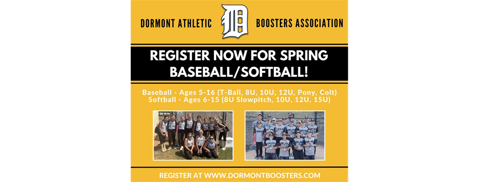 2026 Spring Sports Registration is Open!